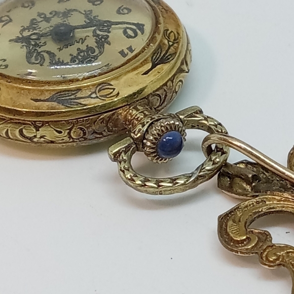 * vintage Arnex 12K Gold Fill working mechanical Swiss watch brooch pin - Picture 7 of 8